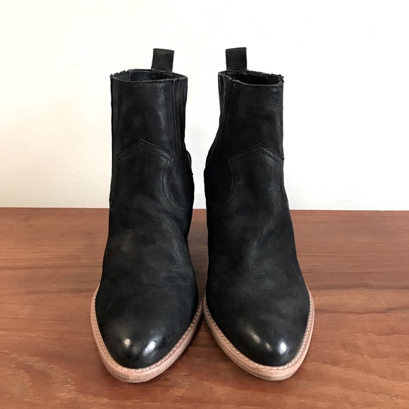 Dolce Vita | Open Heel Suede Leather Ankle Boots Black - Picture 2 of 8